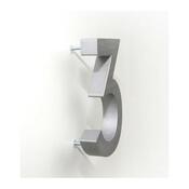 Număr aluminiu de casă 9, suprafață șlefuită 3D