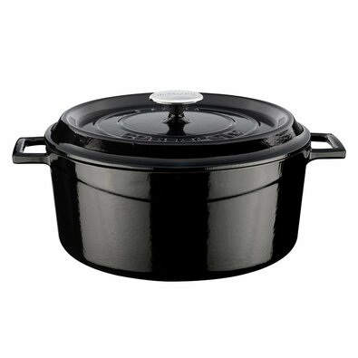 LAVA Metal Litoželezni lonec, premer 28 cm, črn, 6,7 l