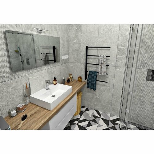 SAPHO SN883 Držalo za brisače Slice, 52 x 79 cm,črno mat