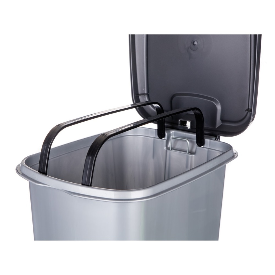 Banquet STEP pedálos szemeteskosár 15 l, szürke, szürke, 15 l termék 2. képe