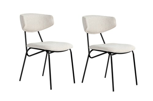Set de scaune de sufragerie Nancy White and Black,2 buc.