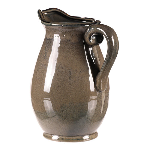 Dzban ceramiczny szary, 18 x 20 x 28 cm, duży