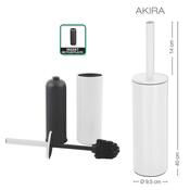 Spirella WC krtačka Akira, mat bela