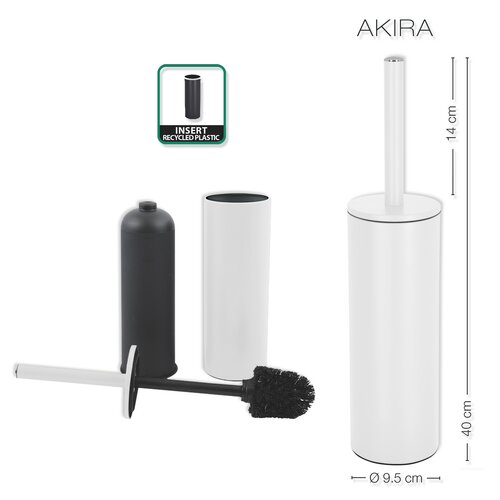Spirella WC krtačka Akira, mat bela