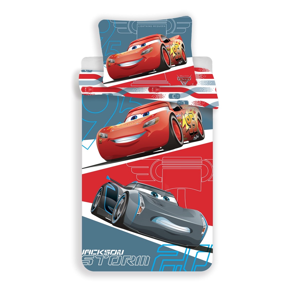 Jerry Fabrics Dětské povlečení Cars 95 grey, 140 x 200, 70 x 90 cm