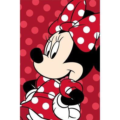 Jerry Fabrics Kinderdecke Minnie Rot, 100 x 150 cm