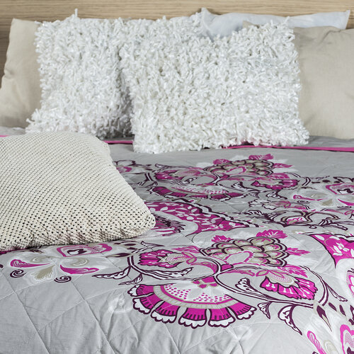 Narzuta na łóżko Laissa różowy, 160 x 220 cm