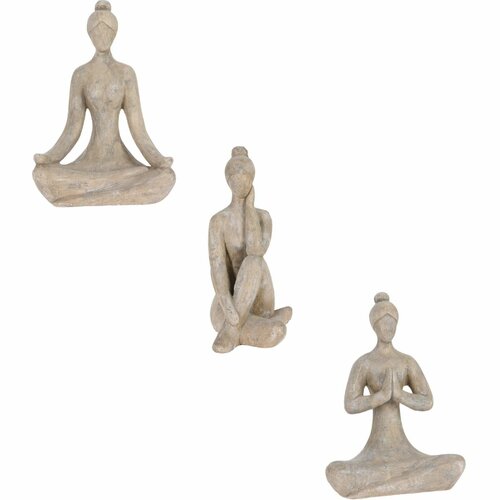 Außendekoration Lady Yoga III, 12,5 x 29,5 cm