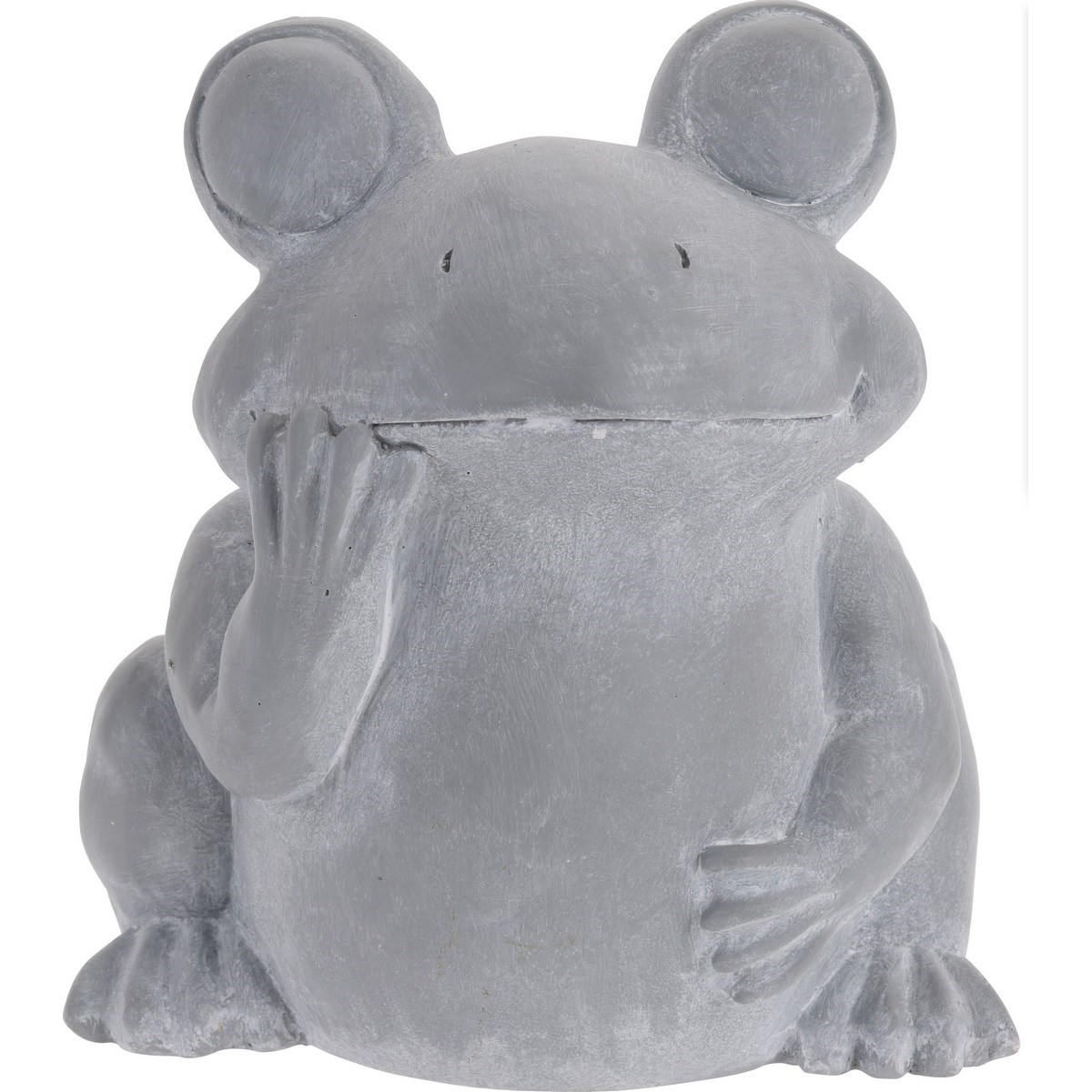 Cementový květináč Žába, 23,5 cm