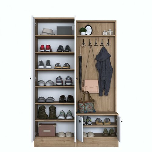 Set de hol Pone White and Walnut II