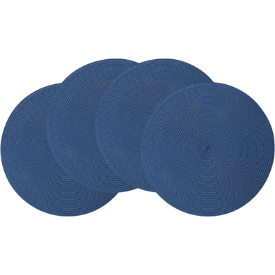 Altom Prtiček Straw temno modra, premer 38 cm,komplet 4 kosov