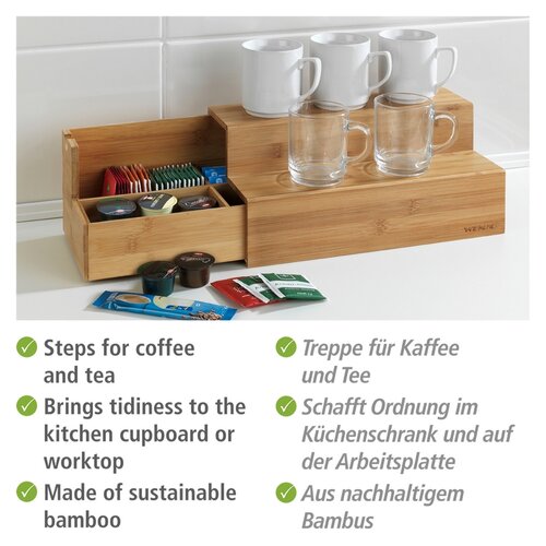 Organizator pentru ceai și cafea Wenko, din bambus
