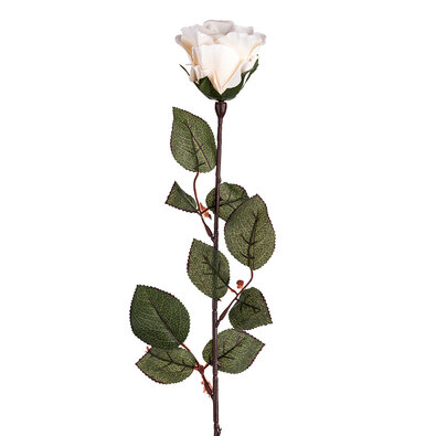 Kwiat sztuczny Róża wielkokwiatowa 72 cm, biały