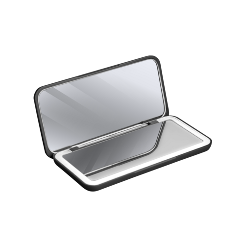 Concept KZ2020 oglindă cosmetică de buzunar cuiluminare LED, negru