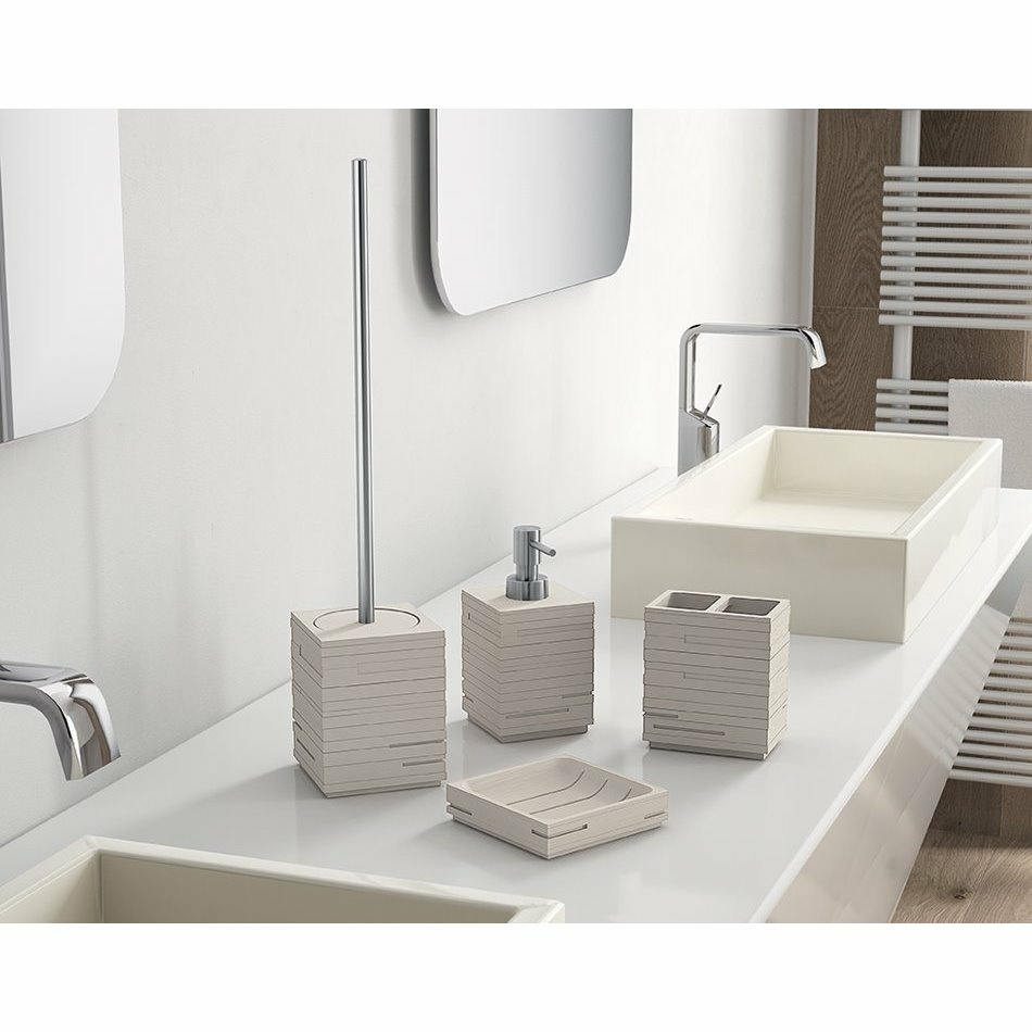 GEDY QU3366 Quadrotto álló WC kefe, tortora termék 2. képe