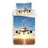 Pościel bawełniana Samolot, 140 x 200 cm, 70 x 90 cm