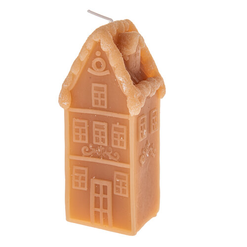 Božična sveča iz naravnega voska, Hiša, 13 cm