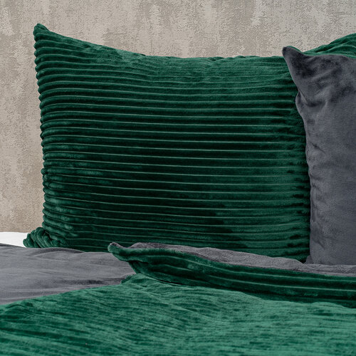 Lenjerie de pat din microflanel 4Home Stripe verde, 140 x 200 cm, 70 x 90 cm