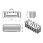 GEDY 2419-14 Smart polc, 25,2 x 8,6 x 10,2 cm ,fekete matt