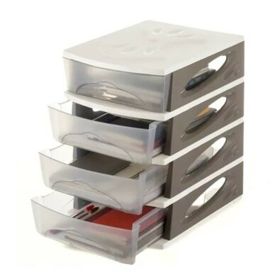 Organizer plastikowy MEDYA 26,5 x 35 x 39 cm, taupe
