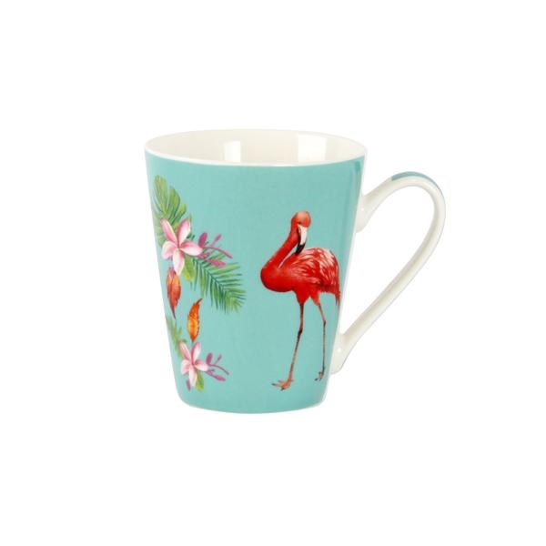 Keramický hrnček Plameniak 300 ml, modrá