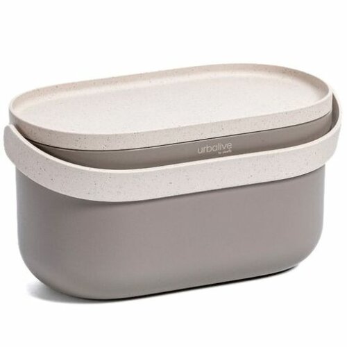 Plastia Posoda za biološke odpadke brez okvirja invrečk, siva s kavno usedlino, 4 l