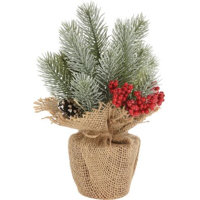 Decorațiune de Crăciun în iută Winter Spruce, 9 x 26 cm, mix de decoruri