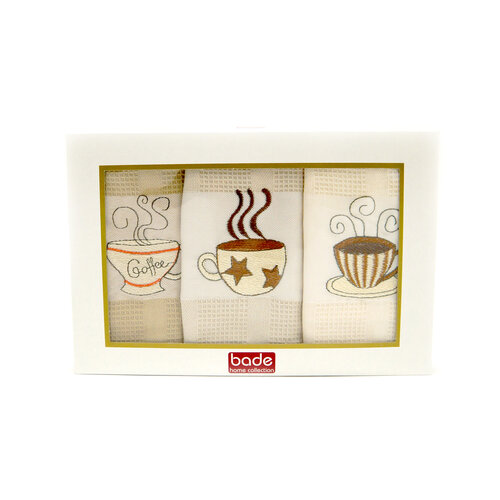 Kuchenne ściereczki Coffee, 50 x 70 cm, zestaw 3 sztuk