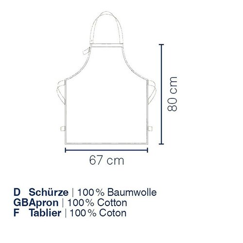 Kela Schürze Svea, 100 % Baumwolle, frostblau, Blätter