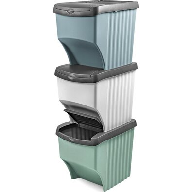 Sztaplowany kosz na śmieci 3 x 21 l
