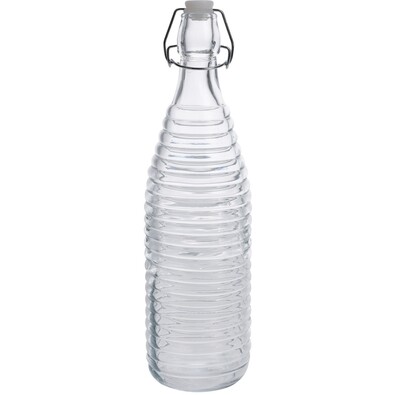 Glasflasche mit Bügelverschluss Stripes 1 l