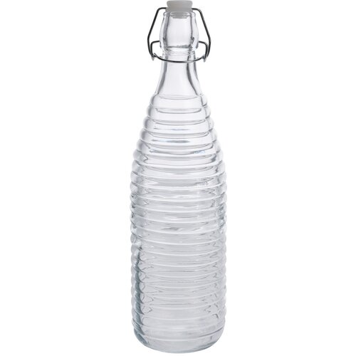 Glasflasche mit Bügelverschluss Stripes 1 l