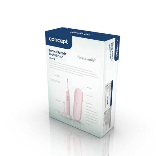 Conzept ZK4012 Schallzahnbürste mit ReiseetuiPERFECT SMILE, Rosa