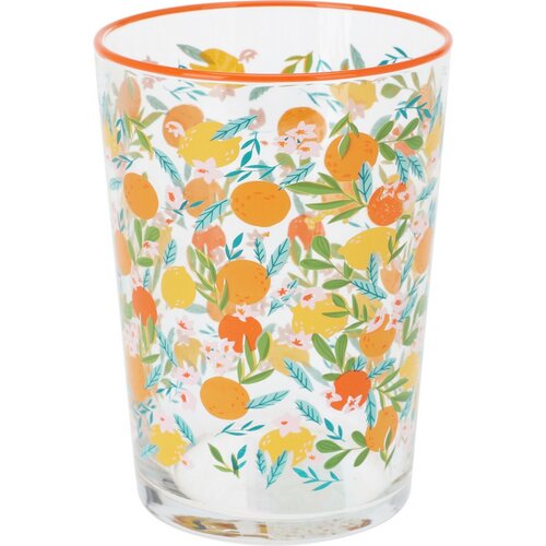 4-częściowy zestaw szklanek Flowers & Fruits 510 ml, pomarańczowy