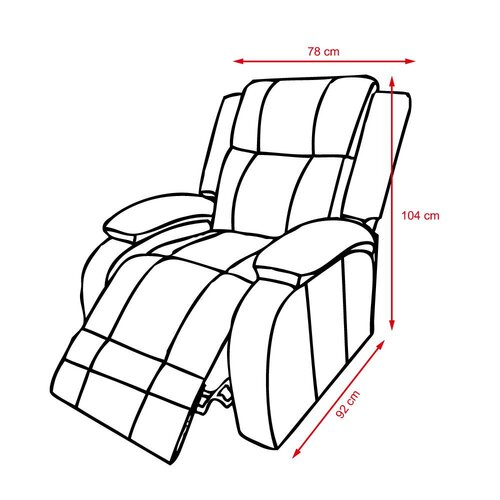 Fotoliu TV de relaxare Imperial, reglabil,  gri