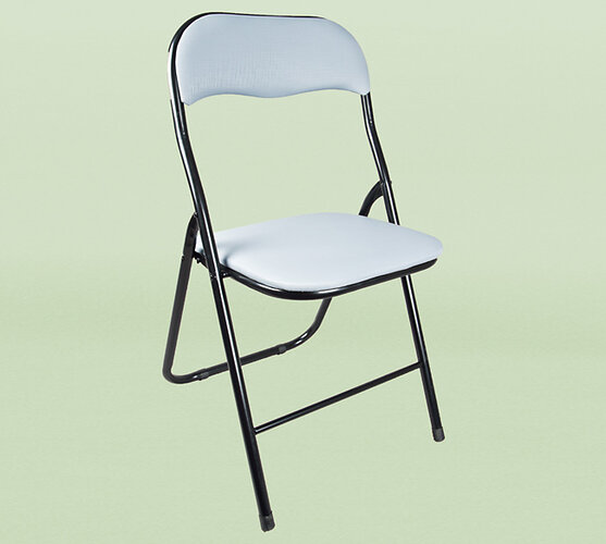 Kovová skladacia stolička, sivá