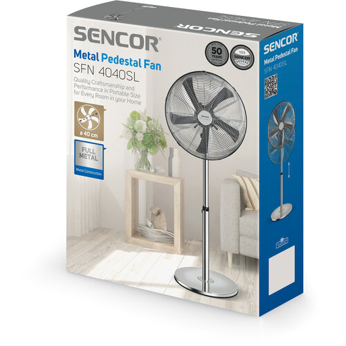 Sencor SFN 4040SL állványos ventilátor,rozsdamentes acélból készült