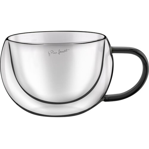 Lamart LT9114 2-dielna súprava pohárov nacappuccino Vaso, 270 ml, čierna