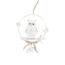 Decoraţiune suspendată Bufniţă albă, 16 cm