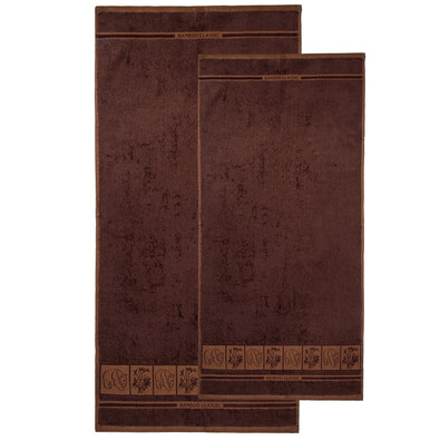 4Home sada Bamboo Premium osuška a ručník hnědá, 70 x 140 cm, 50 x 100 cm