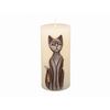 Lumânare decorativă Pisica bej, 14 cm