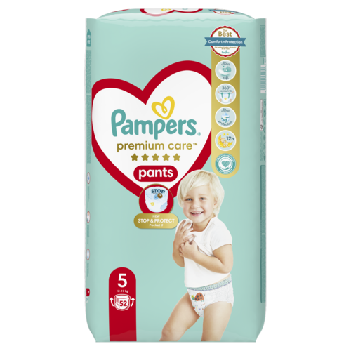 Pampers pelenkák Premium Care Pants 52 db, 5. méret