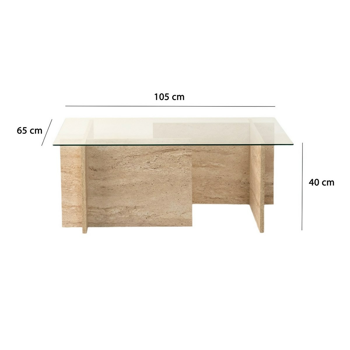 Konferenčný stolík New Escape Travertine