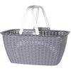 Einkaufskorb Rattan 43 x 21,5 cm, grau