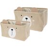 Hatu Kinder-Stoffaufbewahrungskorb, beige, 2 Stück
