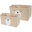 Hatu Kinder-Stoffaufbewahrungskorb, beige, 2 Stück