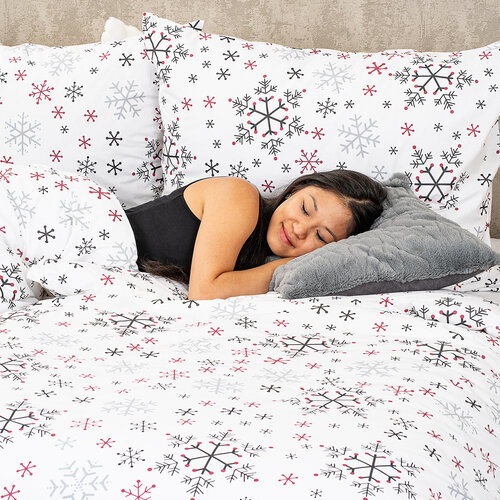 4Home Bombažno posteljnino Snowflakes, 140 x 220 cm, 70 x 90 cm