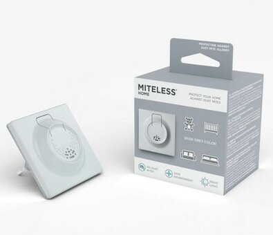 MITELESS® Home Ultrazvukový odpudzovač roztočov vdomácnosti, sivý