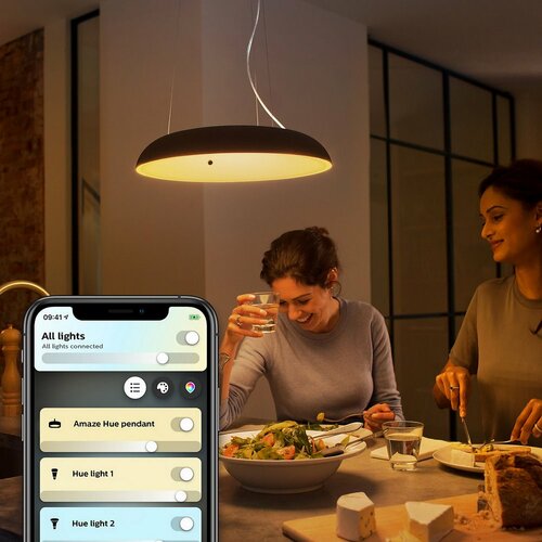 Philips Hue 40233/30/P6 Oprawa wisząca LED Amaze 39 W, czarnz