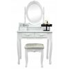 Schminktisch mit Hocker Emilie, 143 x 74 x 40 cm